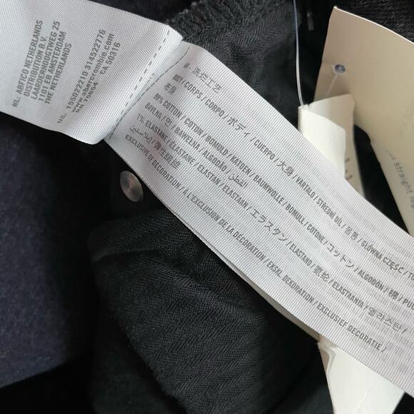 Abercrombie Fitch 90s Straight Ultra High Rise Distressed Black Jeans 35 20 new - Picture 13 of 14